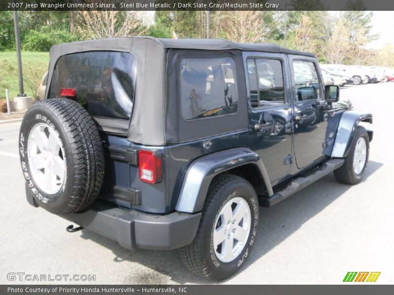 Steel Blue Metallic / Dark Slate Gray/Medium Slate Gray 2007 Jeep Wrangler Unlimited Sahara