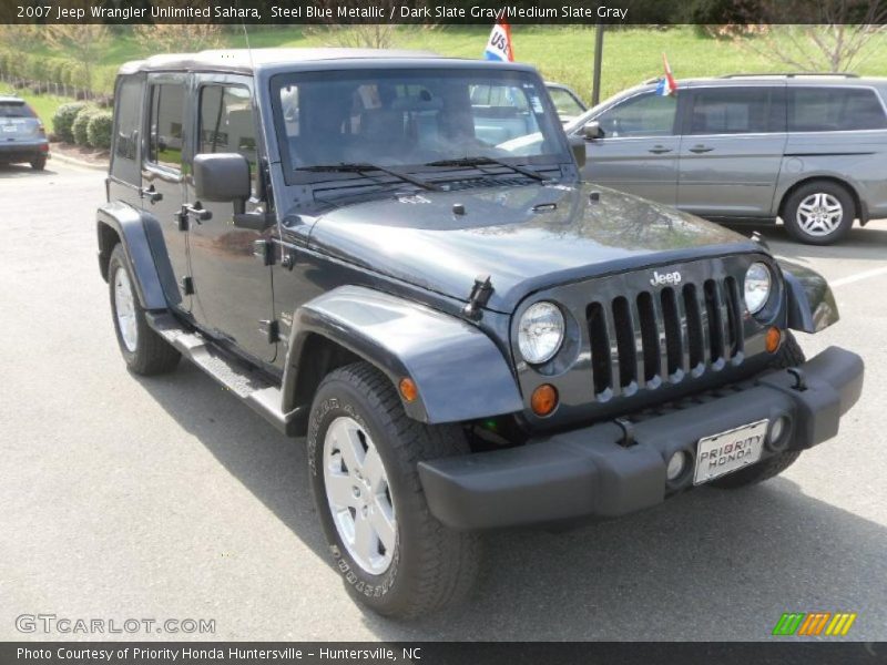 Steel Blue Metallic / Dark Slate Gray/Medium Slate Gray 2007 Jeep Wrangler Unlimited Sahara