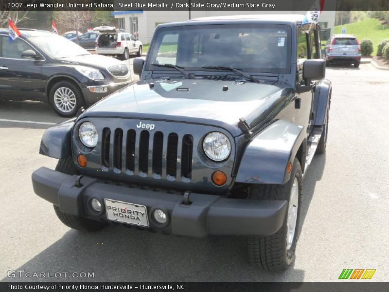 Steel Blue Metallic / Dark Slate Gray/Medium Slate Gray 2007 Jeep Wrangler Unlimited Sahara
