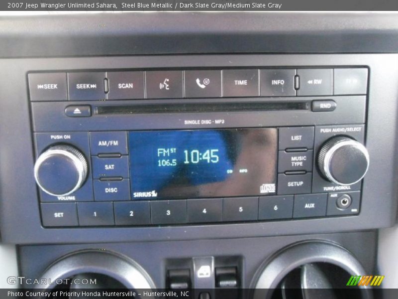 Steel Blue Metallic / Dark Slate Gray/Medium Slate Gray 2007 Jeep Wrangler Unlimited Sahara
