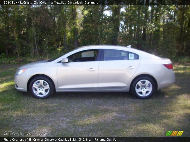 Gold Mist Metallic / Cocoa/Light Cashmere 2010 Buick LaCrosse CX