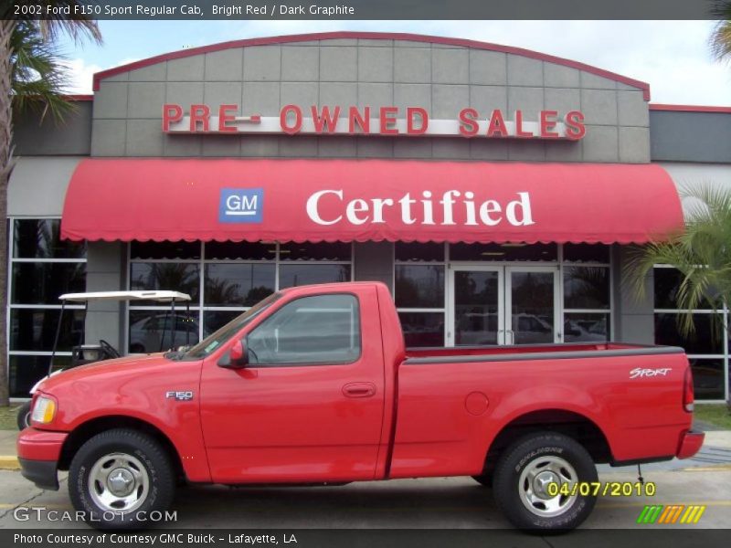 Bright Red / Dark Graphite 2002 Ford F150 Sport Regular Cab