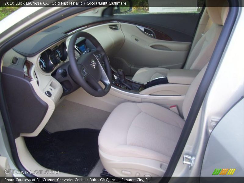 Gold Mist Metallic / Cocoa/Light Cashmere 2010 Buick LaCrosse CX