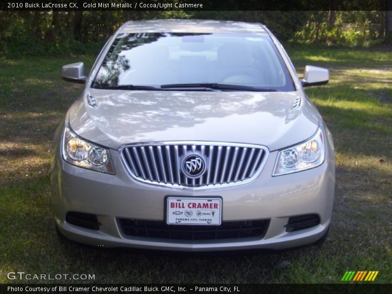 Gold Mist Metallic / Cocoa/Light Cashmere 2010 Buick LaCrosse CX