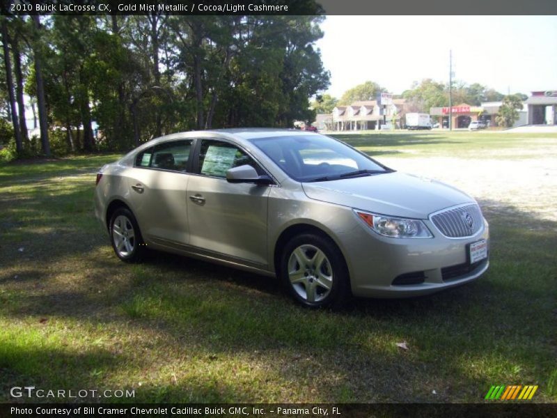 Gold Mist Metallic / Cocoa/Light Cashmere 2010 Buick LaCrosse CX