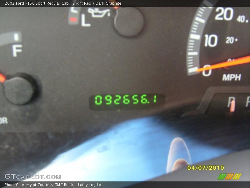 Bright Red / Dark Graphite 2002 Ford F150 Sport Regular Cab