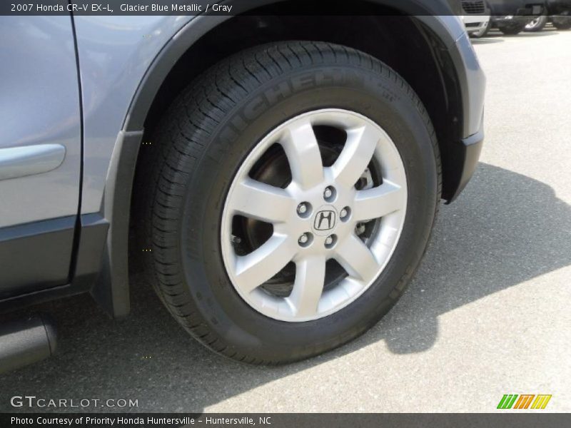 Glacier Blue Metallic / Gray 2007 Honda CR-V EX-L