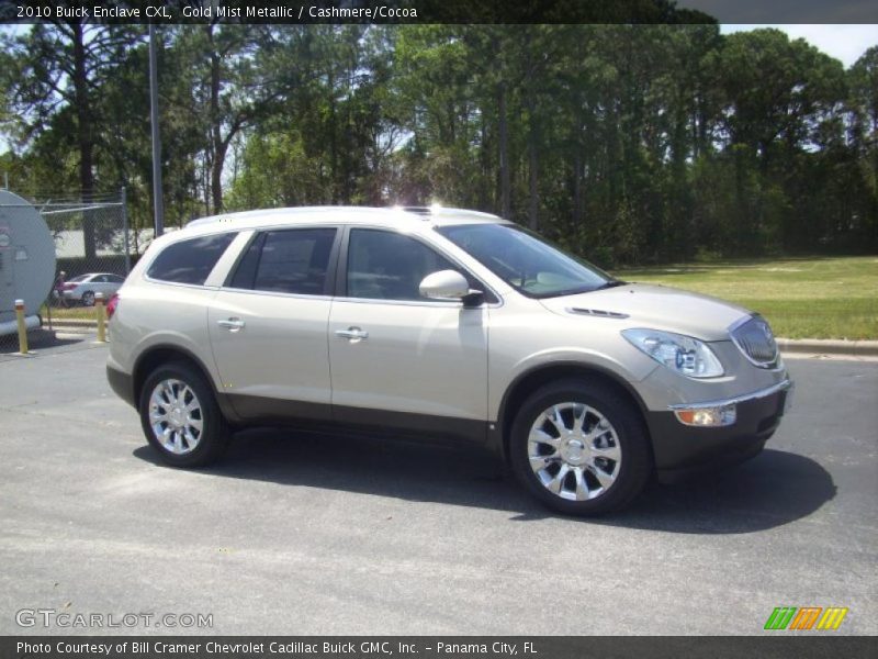 Gold Mist Metallic / Cashmere/Cocoa 2010 Buick Enclave CXL
