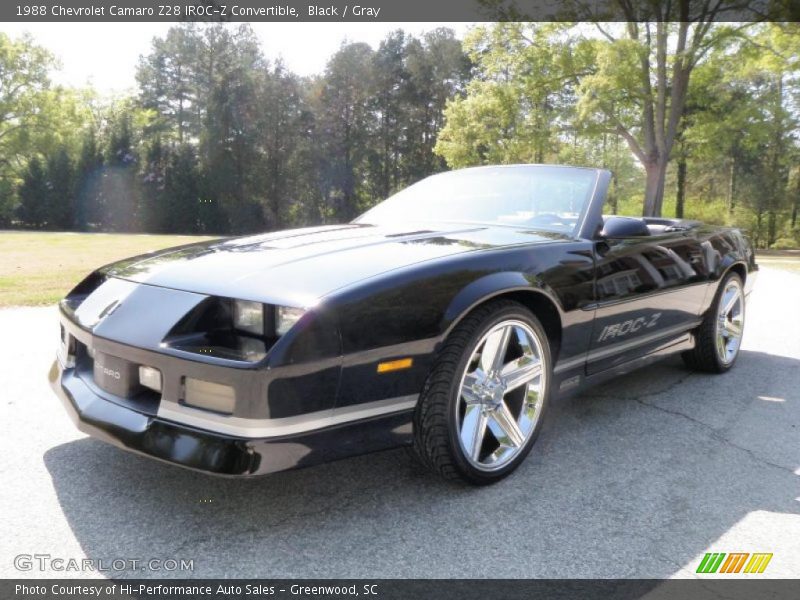 Black / Gray 1988 Chevrolet Camaro Z28 IROC-Z Convertible