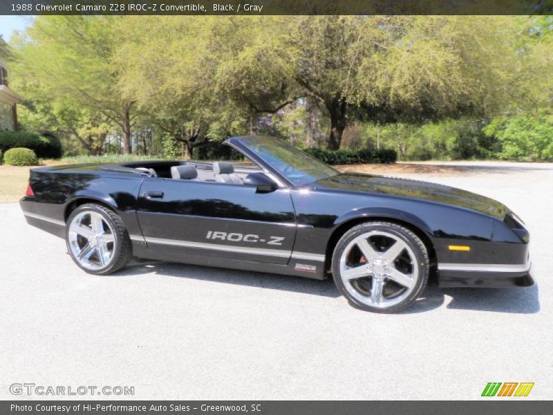 Black / Gray 1988 Chevrolet Camaro Z28 IROC-Z Convertible