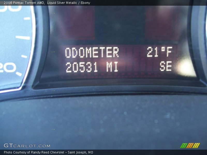 Liquid Silver Metallic / Ebony 2008 Pontiac Torrent AWD