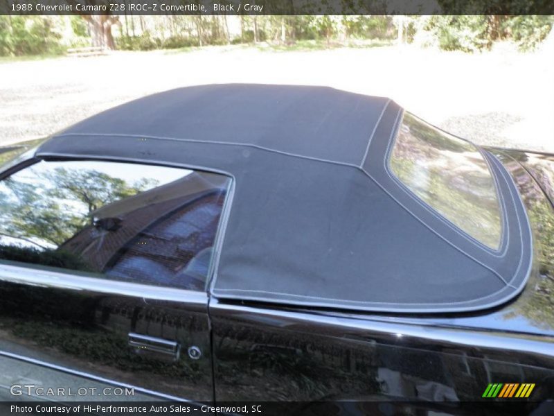 Black / Gray 1988 Chevrolet Camaro Z28 IROC-Z Convertible