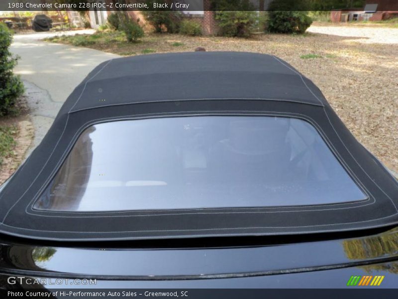 Black / Gray 1988 Chevrolet Camaro Z28 IROC-Z Convertible