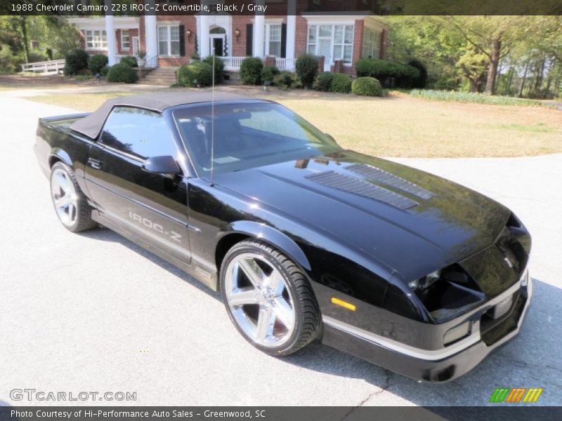 Black / Gray 1988 Chevrolet Camaro Z28 IROC-Z Convertible