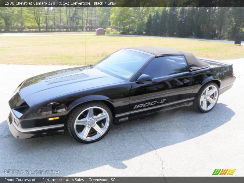 Black / Gray 1988 Chevrolet Camaro Z28 IROC-Z Convertible