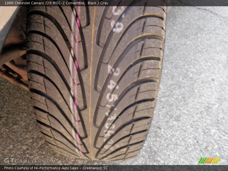 Black / Gray 1988 Chevrolet Camaro Z28 IROC-Z Convertible