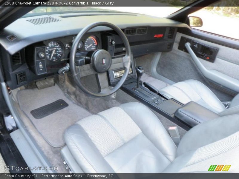 Black / Gray 1988 Chevrolet Camaro Z28 IROC-Z Convertible