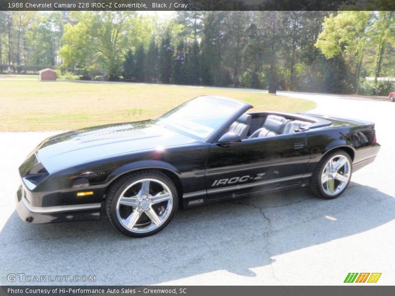 Black / Gray 1988 Chevrolet Camaro Z28 IROC-Z Convertible