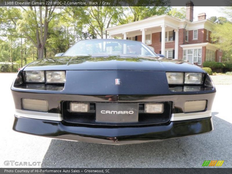 Black / Gray 1988 Chevrolet Camaro Z28 IROC-Z Convertible
