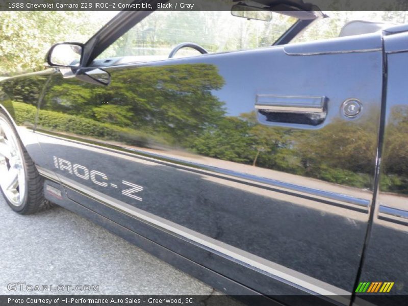 Black / Gray 1988 Chevrolet Camaro Z28 IROC-Z Convertible