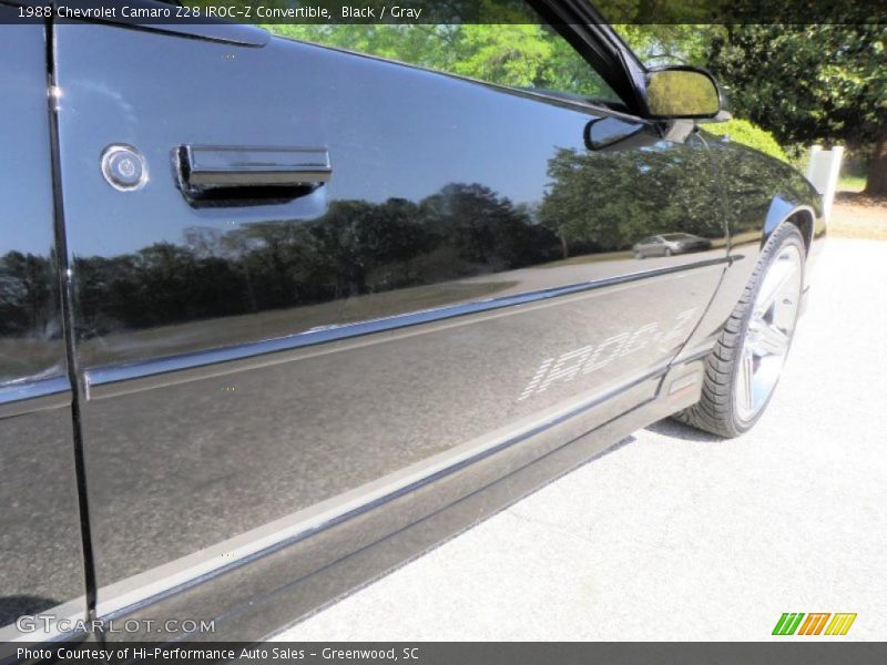 Black / Gray 1988 Chevrolet Camaro Z28 IROC-Z Convertible