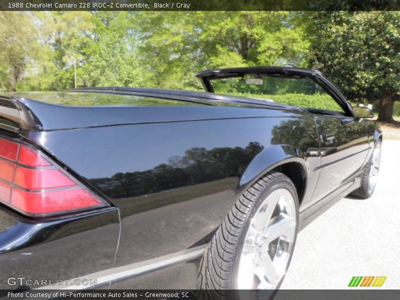 Black / Gray 1988 Chevrolet Camaro Z28 IROC-Z Convertible