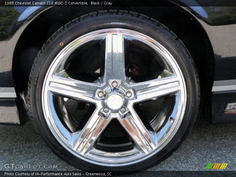 Black / Gray 1988 Chevrolet Camaro Z28 IROC-Z Convertible