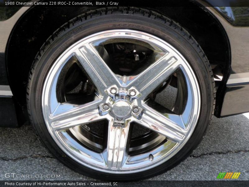 Black / Gray 1988 Chevrolet Camaro Z28 IROC-Z Convertible