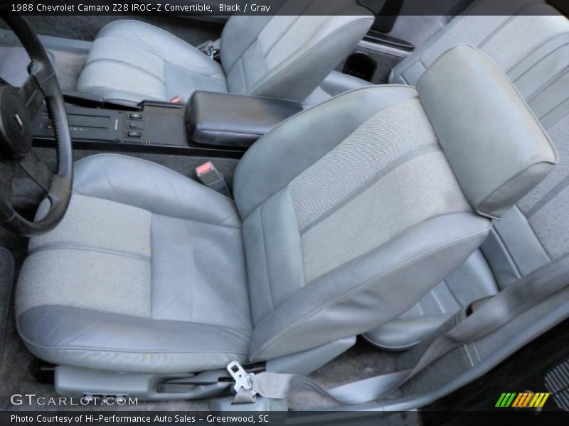 Black / Gray 1988 Chevrolet Camaro Z28 IROC-Z Convertible