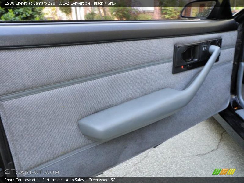 Black / Gray 1988 Chevrolet Camaro Z28 IROC-Z Convertible