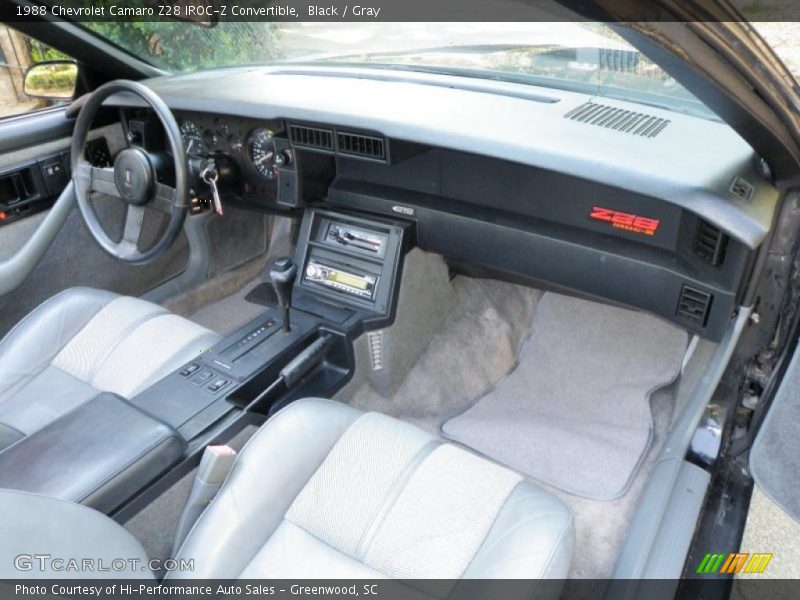 Black / Gray 1988 Chevrolet Camaro Z28 IROC-Z Convertible