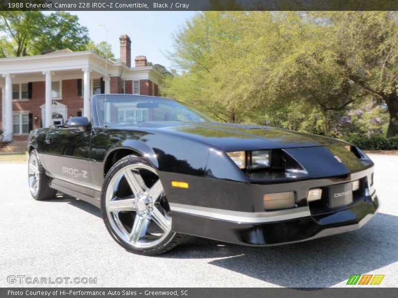 Black / Gray 1988 Chevrolet Camaro Z28 IROC-Z Convertible
