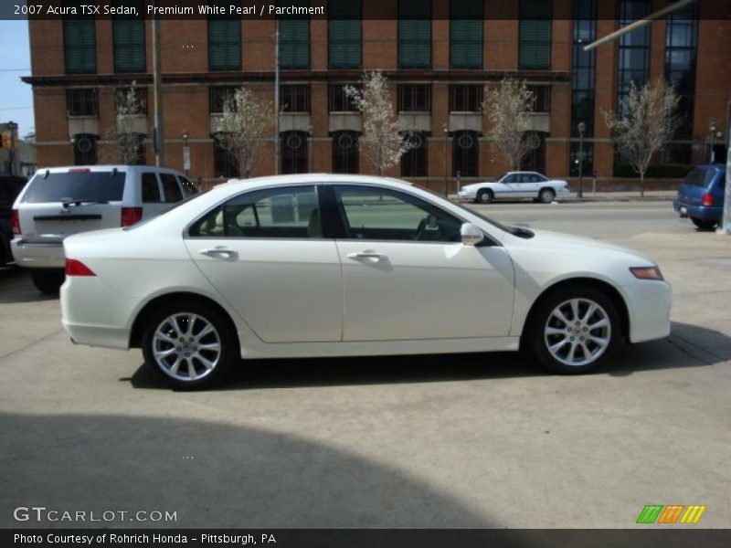 Premium White Pearl / Parchment 2007 Acura TSX Sedan