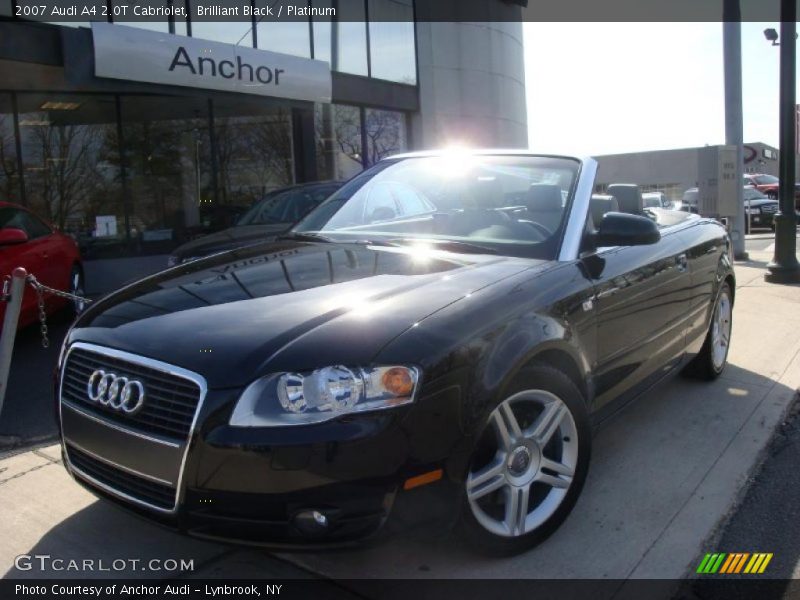 Brilliant Black / Platinum 2007 Audi A4 2.0T Cabriolet