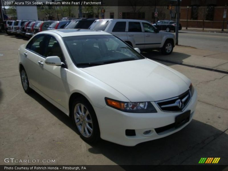 Premium White Pearl / Parchment 2007 Acura TSX Sedan