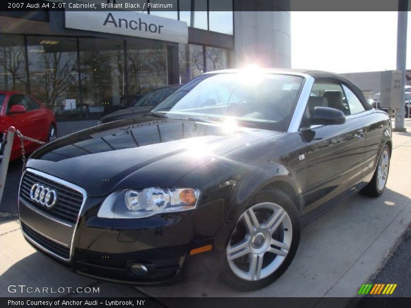 Brilliant Black / Platinum 2007 Audi A4 2.0T Cabriolet