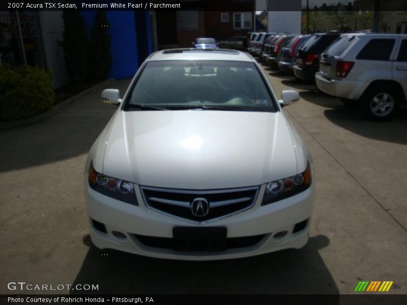 Premium White Pearl / Parchment 2007 Acura TSX Sedan