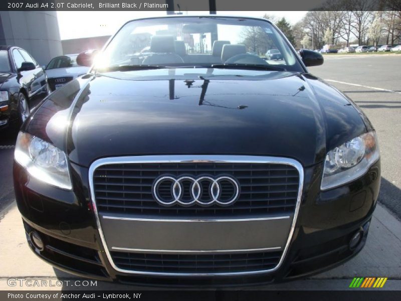 Brilliant Black / Platinum 2007 Audi A4 2.0T Cabriolet