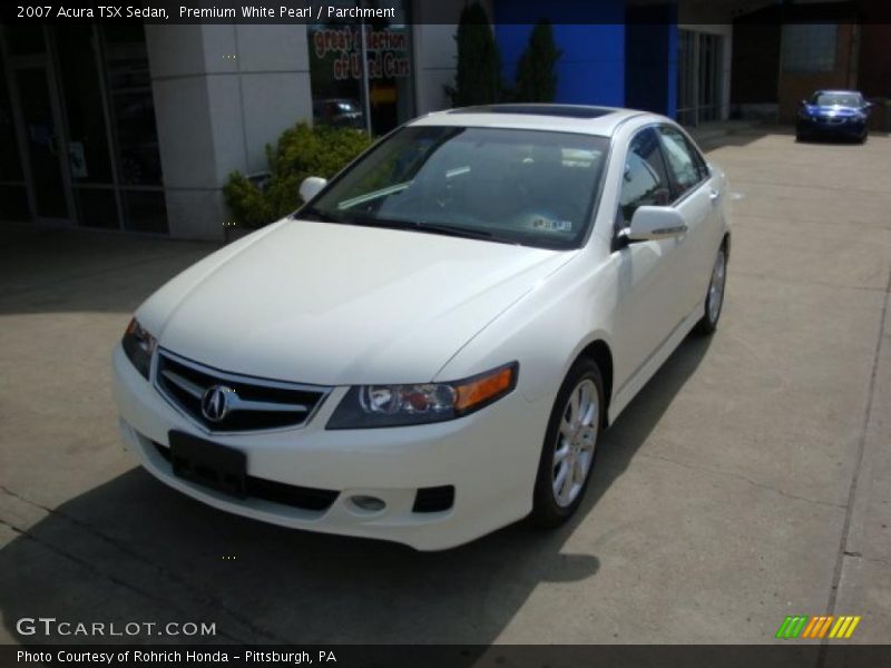 Premium White Pearl / Parchment 2007 Acura TSX Sedan