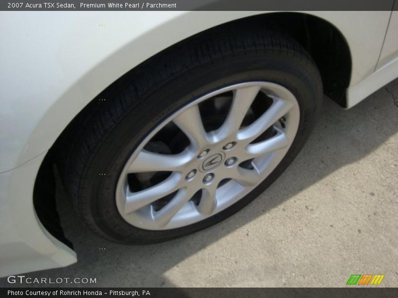 Premium White Pearl / Parchment 2007 Acura TSX Sedan