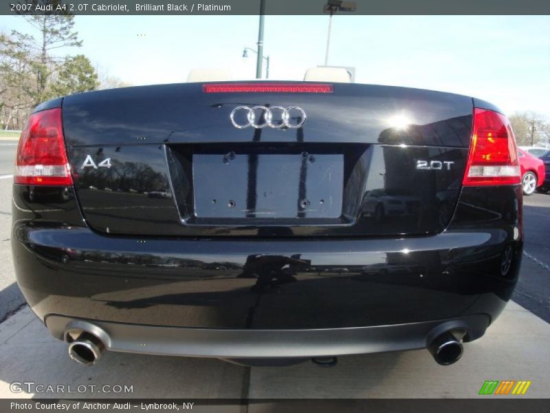 Brilliant Black / Platinum 2007 Audi A4 2.0T Cabriolet