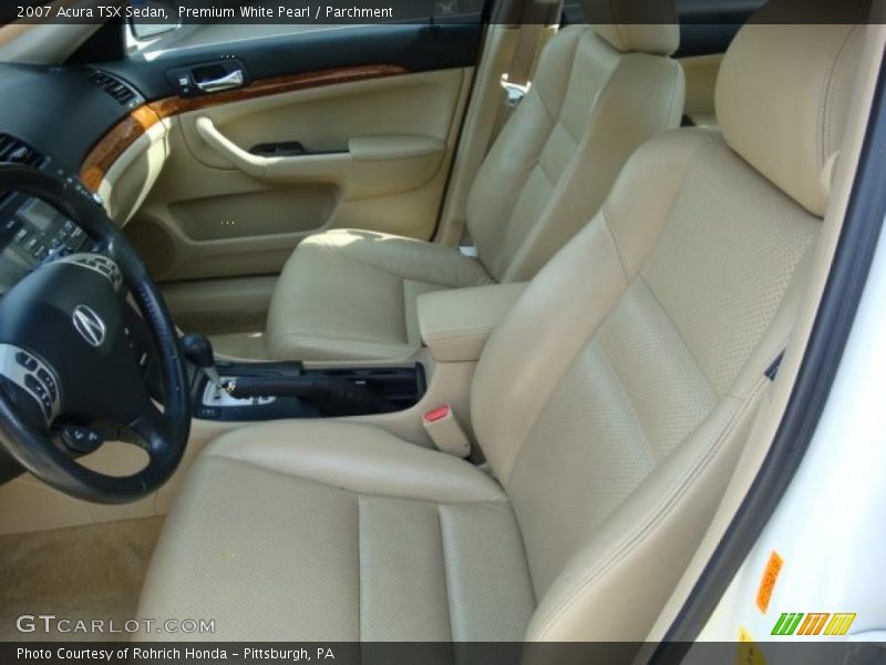 Premium White Pearl / Parchment 2007 Acura TSX Sedan