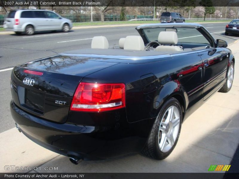 Brilliant Black / Platinum 2007 Audi A4 2.0T Cabriolet