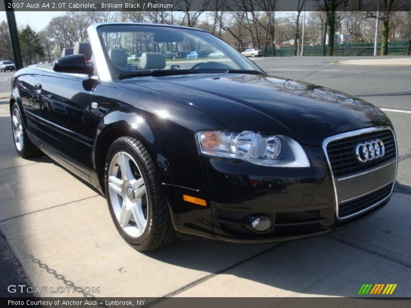 Brilliant Black / Platinum 2007 Audi A4 2.0T Cabriolet
