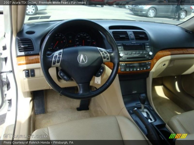 Premium White Pearl / Parchment 2007 Acura TSX Sedan