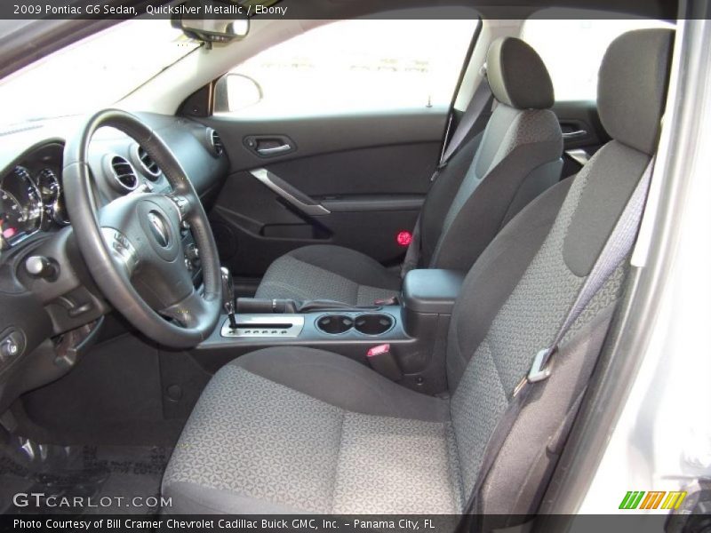 Quicksilver Metallic / Ebony 2009 Pontiac G6 Sedan