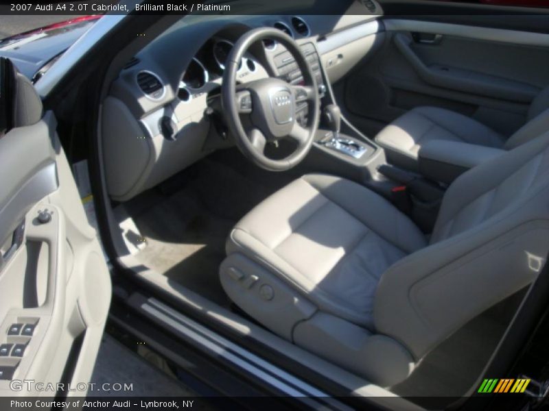 Brilliant Black / Platinum 2007 Audi A4 2.0T Cabriolet