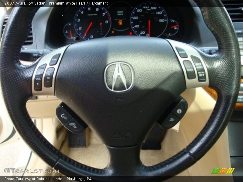 Premium White Pearl / Parchment 2007 Acura TSX Sedan