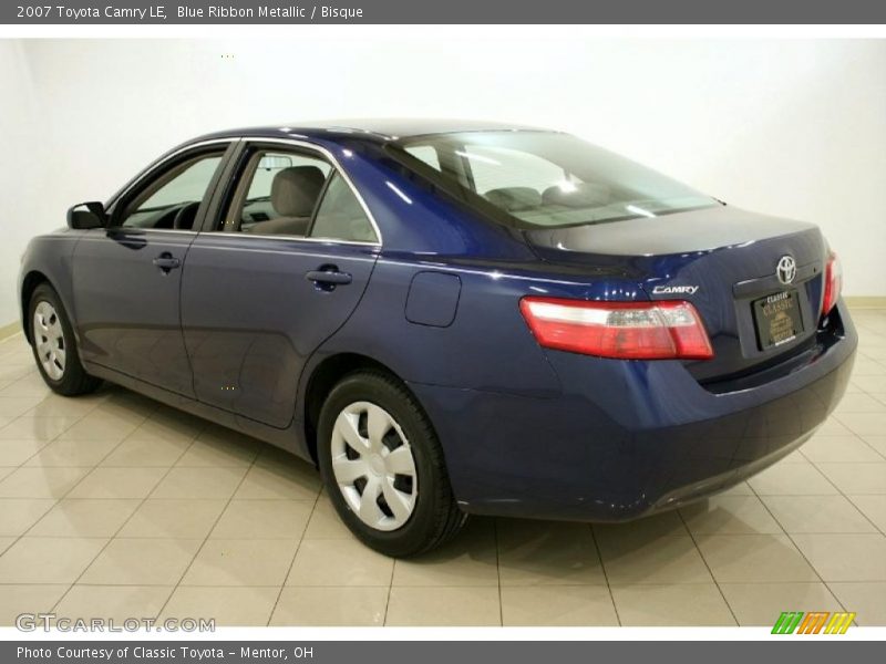 Blue Ribbon Metallic / Bisque 2007 Toyota Camry LE