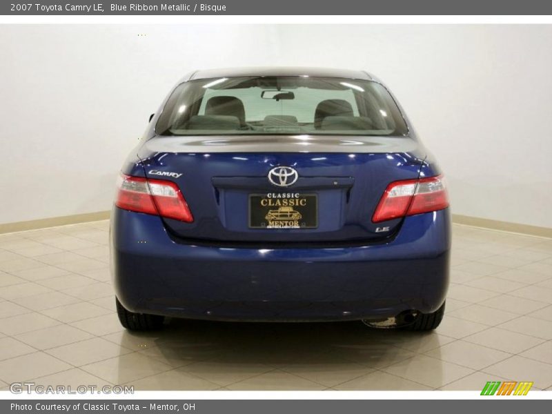 Blue Ribbon Metallic / Bisque 2007 Toyota Camry LE